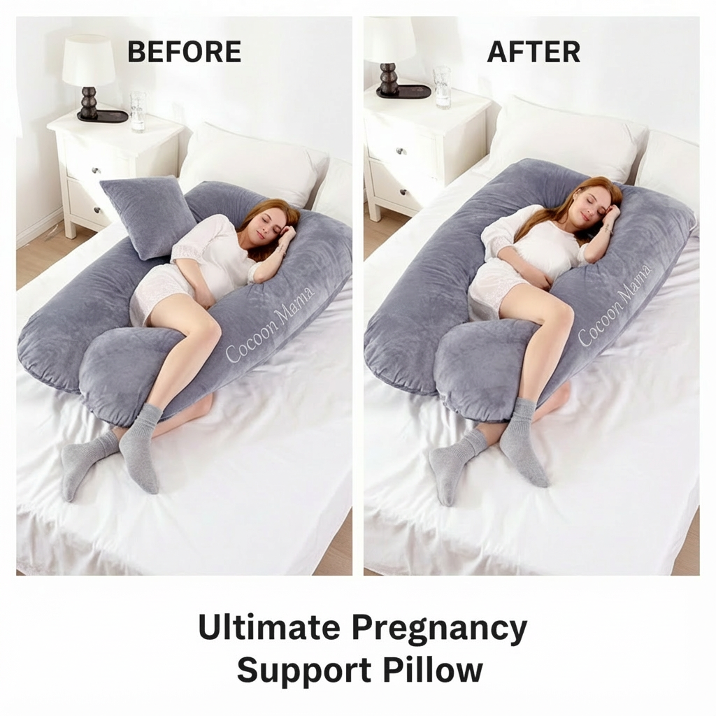 PANGDUBE Pregnancy Pillow 130*70cm Sleeping Waist Pillow for Pregnant Women Nursing Pillow Breastfeeding Cushion for Women