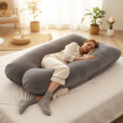 PANGDUBE Pregnancy Pillow 130*70cm Sleeping Waist Pillow for Pregnant Women Nursing Pillow Breastfeeding Cushion for Women